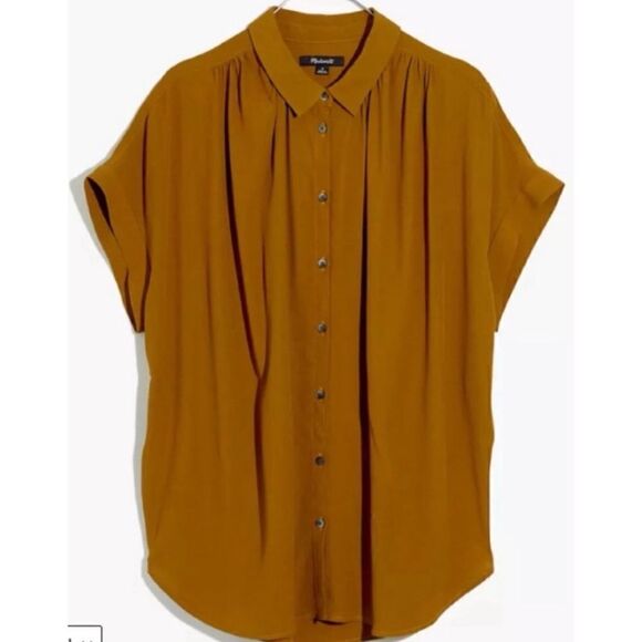NWOT Madewell Central Drapey Shirt in
Dark Tobacco Size S - Picture 4 of 7